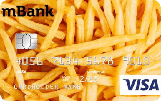Karta Visa mBank z frytkami