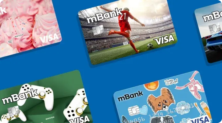 Karty płatnicze z różnymi wzorami