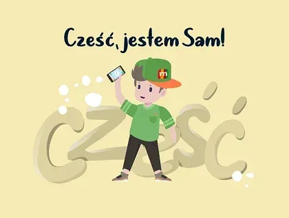 Grafika gry edukacyjnej o aplikacji mobilnej