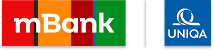 logo mBanku i UNIQA