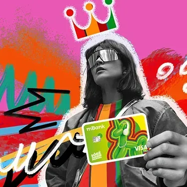 Osoba w okularach na tle kolorowej grafiki Łódź Summer Festival