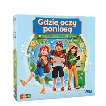 Pudełko gry planszowej Gdzie oczy poniosą