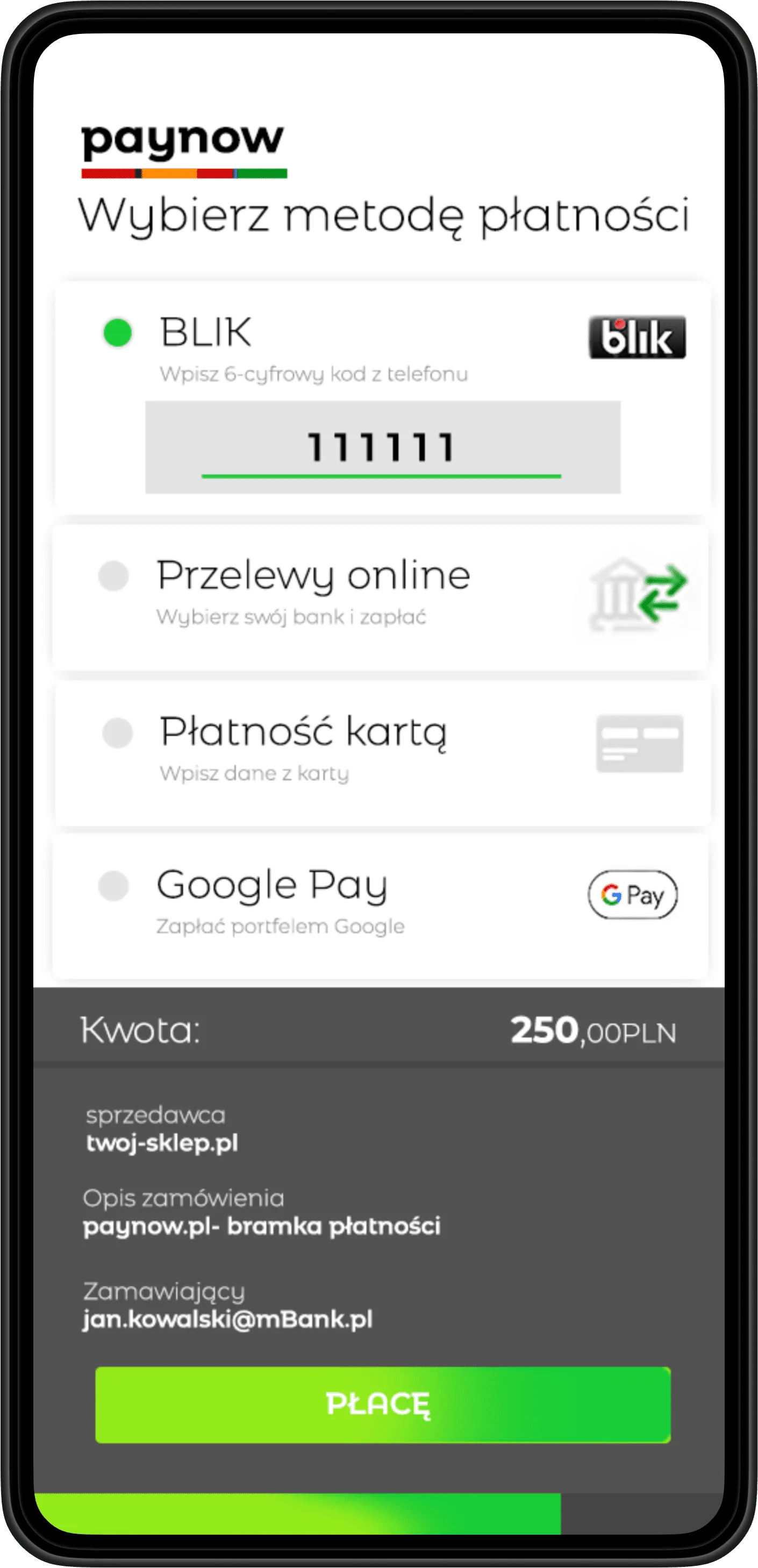 ekran aplikacji
