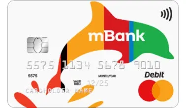 Karta płatnicza mBank - widok przód